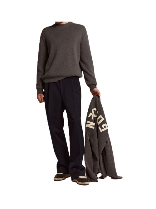 Crewneck cotton with logo Golden Goose | GMP00841.P000662.60304DARK GREY MELANGE